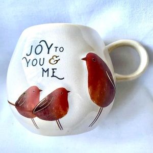 Paper Destiny Joy To You And Me Mug With Bird Design NWOT